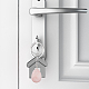 DICOSMETIC 8Pcs Natural Quartz Keychain Irregulate Rose Quartz Keyring with Iron Ring 85~100mm Keyring with StInspirational Stone Charms Gemstone Keychain Set for Purse Handbag Decor G-DC0001-24-5