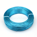 Round Aluminum Wire, Flexible Craft Wire, for Beading Jewelry Doll Craft Making, Deep Sky Blue, 15 Gauge, 1.5mm, 100m/500g(328 Feet/500g)