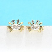 Серьги-гвоздики из циркония EJEW-H157-03G-02