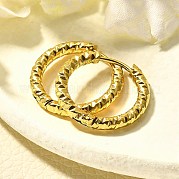Серьги-кольца из нержавеющей стали 304 для женщин EJEW-M068-12A-G