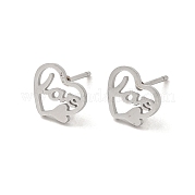 Серьги-гвоздики из нержавеющей стали 304 EJEW-P244-09P