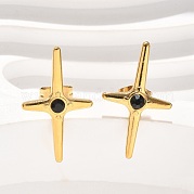 Серьги-гвоздики из нержавеющей стали 304 крест EJEW-F361-07G