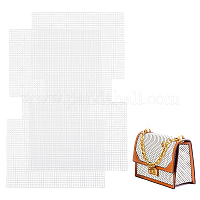 Plastic Mesh Canvas Sheets, for Embroidery, Acrylic Yarn Crafting, Knit and  Crochet Projects, White, 36.5x40x0.15cm, Hole: 4x4mm