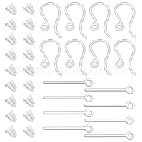 Wholesale SUNNYCLUE 1 Box 200Pcs Plastic Earring Hooks Hypoallergenic  Earring French Hooks Non-Allergenic Fish Hook Ear Wires Earrings Components  Earring Findings for jewellery Making Replacement Kit Black 