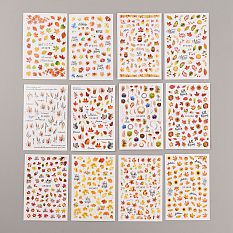 Herbst thema ahornblatt muster papier nail art aufkleber MRMJ-WH0075-72