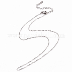 Collier chaîne en acier inoxydable 304 anti-ternissement pour hommes et femmes, couleur inoxydable, 15.75 pouce (40 cm)