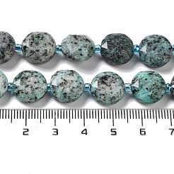 Natürliche Sesam Jaspis / Kiwi Jaspis Perlen Stränge&nbsp;G-NH0004-005