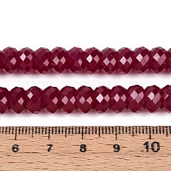 Im Labor gezüchtete Stränge roter Korundperlen&nbsp;G-G106-A45-07