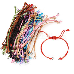 50 bracciale in cordoncino di poliestere cerato in 10 colori&nbsp;AJEW-TAC00028