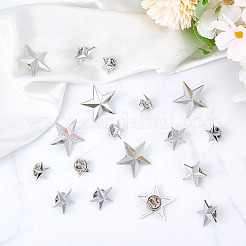 18 broche de aleación con pentagrama de 3 estilos&nbsp;JEWB-GA0001-35P