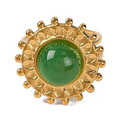 Anelli rotondi in pietra mista naturale&nbsp;RJEW-Q822-16G