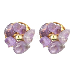 Boucles d'oreilles à tige en forme de fleur et de perles&nbsp;EJEW-JE05282