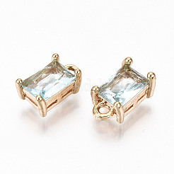 Pendentifs en strass de verre en laiton&nbsp;X-GLAA-S179-21H-RS