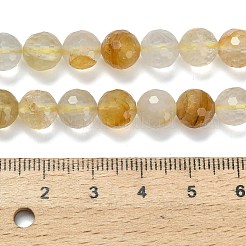Stränge natürlicher gelber Hämatoidquarzperlen der Güteklasse A&nbsp;G-L642-F04-8mm