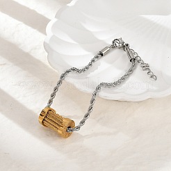 Pulseras de eslabones de acero inoxidable 304 para mujer&nbsp;BJEW-Z087-17GP