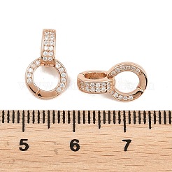 Placcatura a cremagliera 925 micro pavé di zirconi trasparenti rinforzati con barre accorcianti in argento sterling&nbsp;LS-STER-H105-05RG