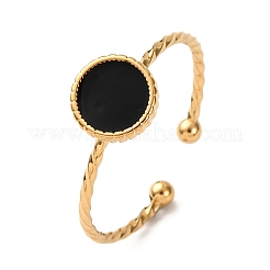 Anelli regolabili in acciaio inossidabile smaltato 304 per donna&nbsp;RJEW-F194-06G