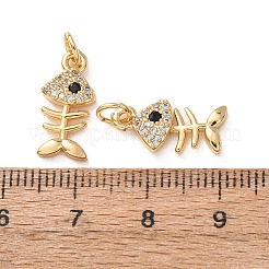 Pendentifs en laiton zircon cubique micro pavé noir&nbsp;CU-H002-08G-01