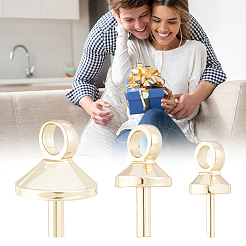 60 pièce 3 styles de pendentifs en laiton avec perles et bélières&nbsp;KK-BBC0028-88G