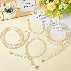 4 stücke 4 arten kunststoff imitation perle runde perlen tasche ketten&nbsp;PURS-CN0001-04
