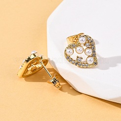Aretes de latón con micro pavé de circonita cúbica transparente&nbsp;EJEW-K267-39G