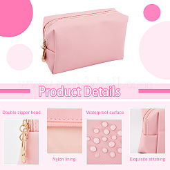 9 bolsa de cosméticos con cremallera de piel sintética de 3 colores&nbsp;ABAG-GL0001-01