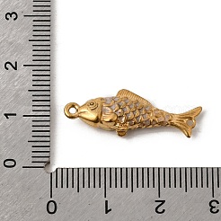 Fischverbinder-Anhänger aus emailliertem Edelstahl 304&nbsp;STAS-B128-54G-03