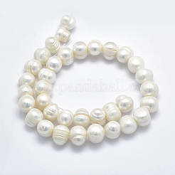 Brins de perles de culture d'eau douce naturelles&nbsp;PEAR-K003-09A-01