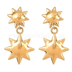 Pendientes colgantes de acero inoxidable Sun 304 para mujer&nbsp;EJEW-F406-01G
