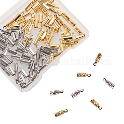 100 Stück 2 Farben 304 Edelstahl-Klapp-Crimp-Enden&nbsp;STAS-CJ0001-161