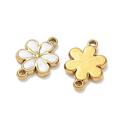 304 Edelstahl Emaille Blumenverbindungs-Charms&nbsp;STAS-K330-16G-01