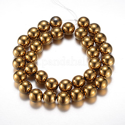 Electroplate magnetico ematite sintetico fili di perline&nbsp;G-A165A-12mm-03