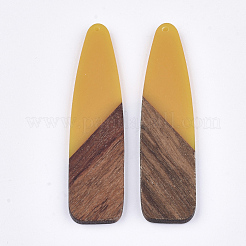 Grands pendentifs en résine et bois de noyer&nbsp;RESI-S358-98C