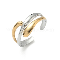Doppelfarbige Manschettenringe aus Edelstahl 304&nbsp;RJEW-S635-01GP-H