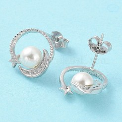 Perla colgante cuelga los pendientes&nbsp;EJEW-Z024-09A-P