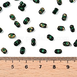Perline di vetro dipinte a spruzzo picasso&nbsp;SEED-T006-04-15