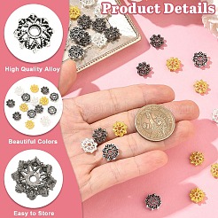 60 capuchon de perle en alliage de 4 couleurs&nbsp;FIND-YW0011-83