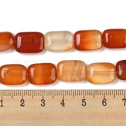 Chapelets de perles rouges en agate naturelle&nbsp;G-K357-D04-01