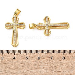 Messing micro pave klare zirkonia anhänger&nbsp;KK-D221-02G