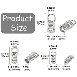 30 Stück 3 Stile Messing Kordelende&nbsp;FIND-CJ0004-71