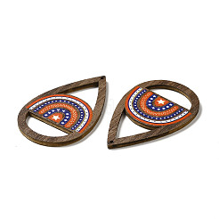 Anhänger aus Espenholz mit einseitig bedrucktem Motiv der amerikanischen Flagge&nbsp;WOOD-G014-01B