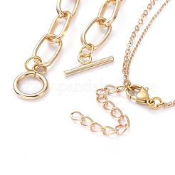 Conjuntos de collares de cadena y de doble capa&nbsp;NJEW-JN02780-02