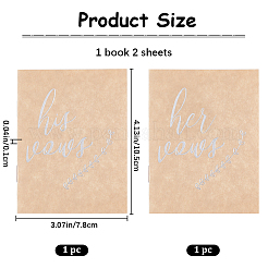 Bloc-notes de livres d'or de mariage en papier&nbsp;AJEW-WH0415-91A