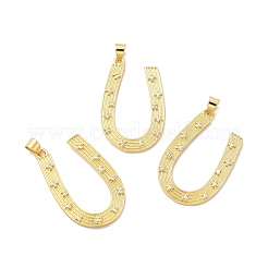 Cremagliera placcatura micro ottone spianare pendenti zirconi&nbsp;KK-B068-20G
