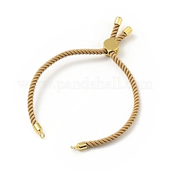 Bracelets coulissants en corde milan torsadée à moitié finis&nbsp;FIND-G032-01G-01