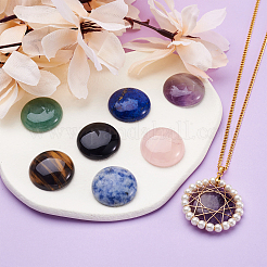 14 Stück 7 Stil natürliche gemischte Edelstein-Cabochons&nbsp;G-FW0001-14