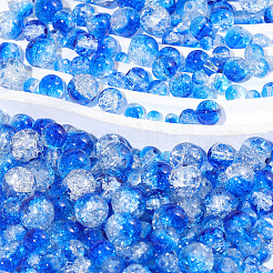 450 pièce de 4 styles de perles en verre craquelé peintes en aérosol&nbsp;CCG-PA0001-09D