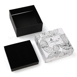 Aufbewahrungsboxen für Schmuck aus Karton und Papier mit Blumendruck&nbsp;CON-P022-01C