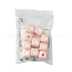 10 perles en émail acrylique opaque&nbsp;ACRC-FS0001-02F
