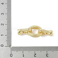 Messing Micro Pave klare Zirkonia Falte über Verschlüsse&nbsp;LS-KK-M326-01G